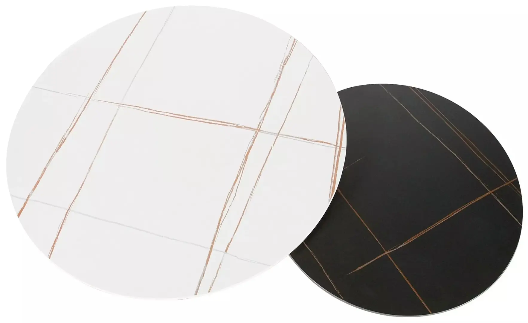 Set masute pentru reviste Signal Ferrante B (White Marble/Black Matt)