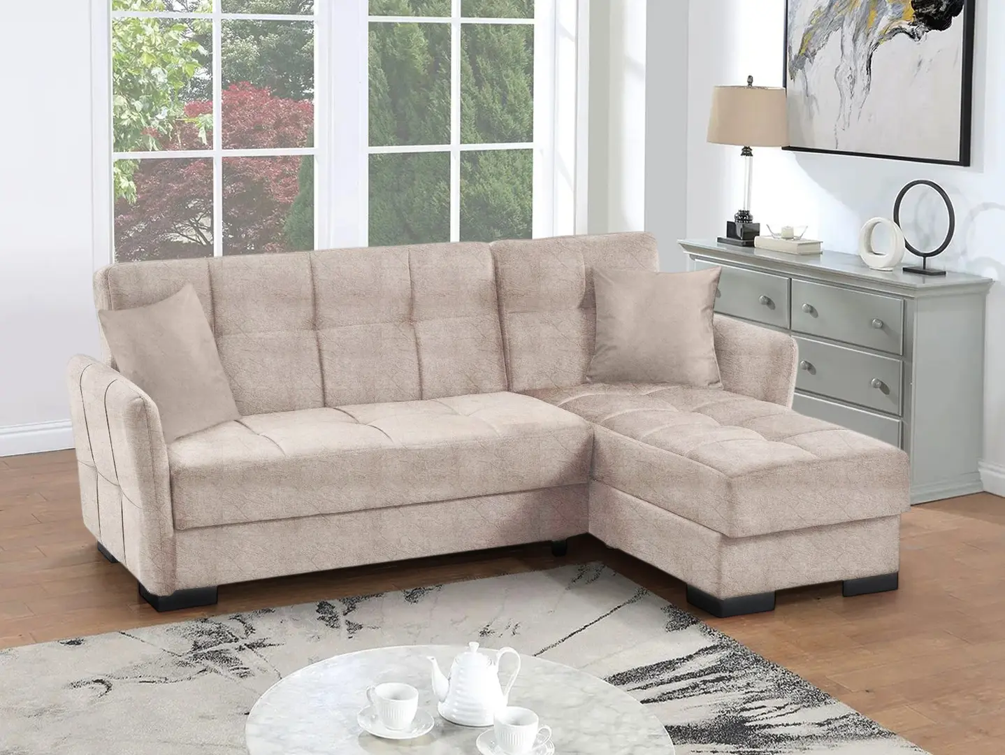 Canapea de colt Fabulous Suny 02-100 (Beige Light)