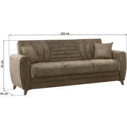 Диван Fabulous Seren 3-местный 73-100 (Dark Brown/Beige) Thumb