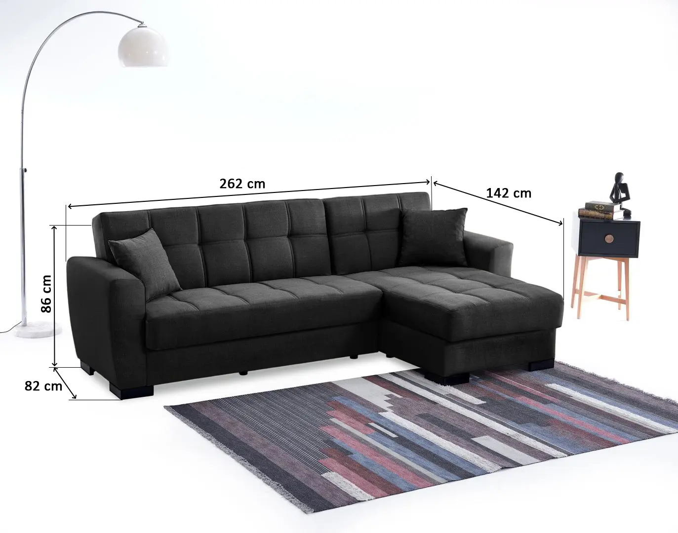 Диван угловой Fabulous Dynamic 58-002 (Dark Gray)