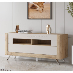 Tumba pentru TV Helvetia Kasai 2S (Gold Oak/Cashmere) Thumb