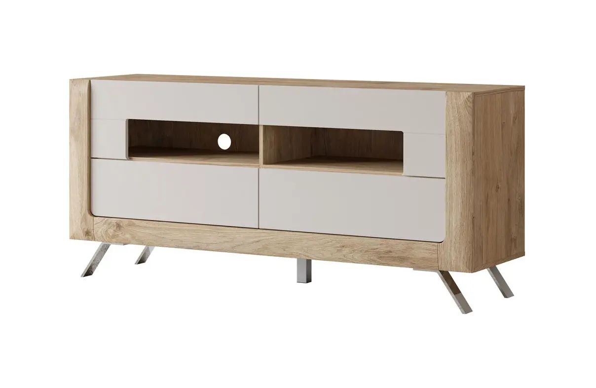 Tumba pentru TV Helvetia Kasai 2S (Gold Oak/Cashmere)