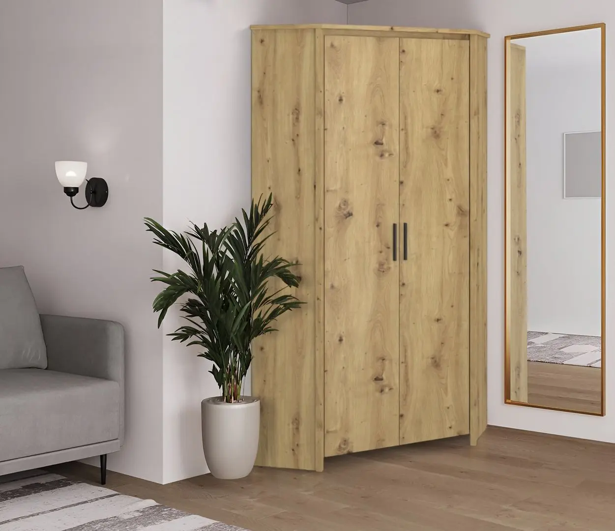 Dulap de colt Tempo Kondela Airon 2D (Artisan Oak)