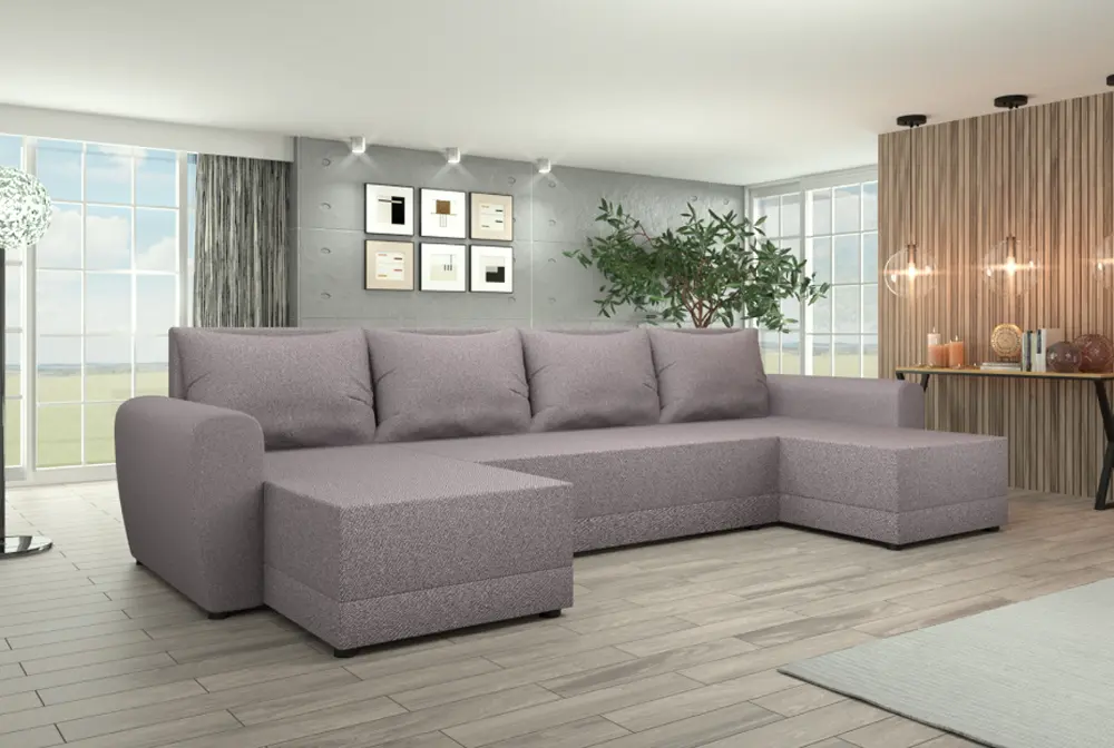 Диван П-образный Tempo Kondela Dakar New U Twist 03 (Gray Beige)