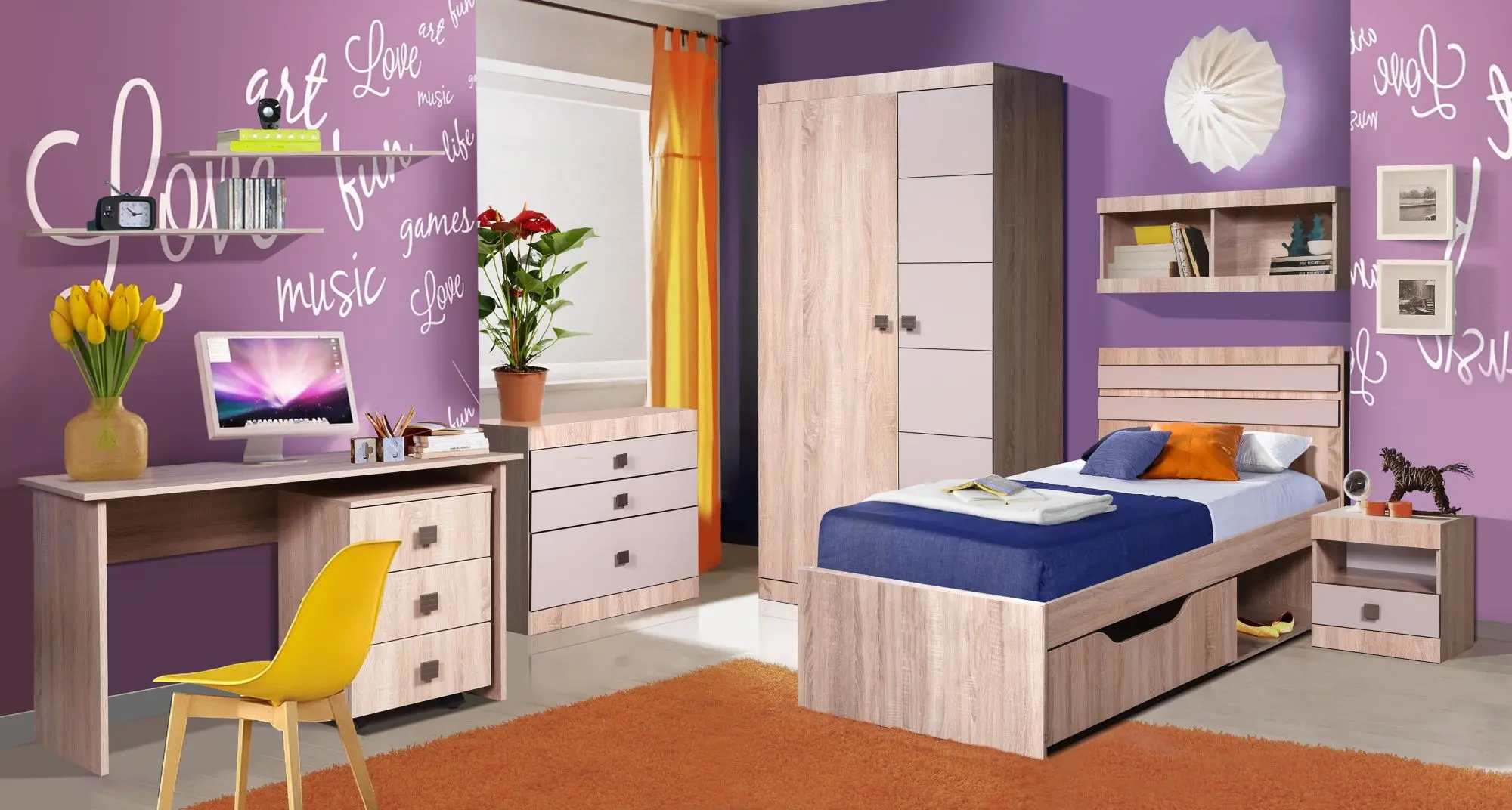 Masa de birou КМК 0467.14 London (Sonoma Oak)