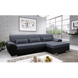 Canapea de colt extensibila Mobhaus Emily Right (Dark Gray/Black) Thumb