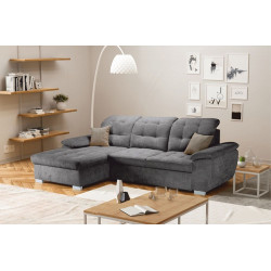 Canapea de colt extensibila Mobhaus Evangelin Left (Gray) Thumb