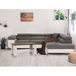 Диван угловой раскладной Tempo Kondela Amareto Right (White/Gray)