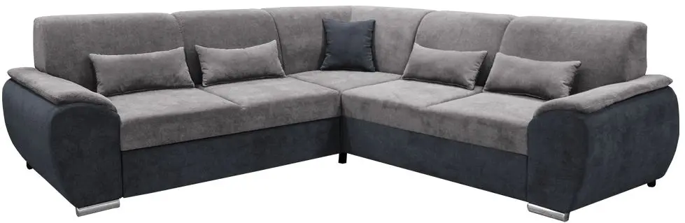 Canapea de colt extensibila Tempo Kondela Emily Right (Dark Gray/Gray) - 6