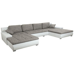 Canapea in forma de U extensibila Tempo Kondela Toniks U Uni (Gray/White) Thumb