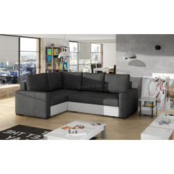 Диван угловой Eltap Corona Sawana 05/Soft 17 Left (Gray Dark/White)