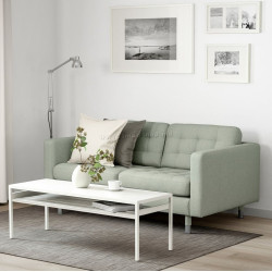 Диван Ikea Landskrona/Gunnared 2-местный/металл (Светло-зеленый)