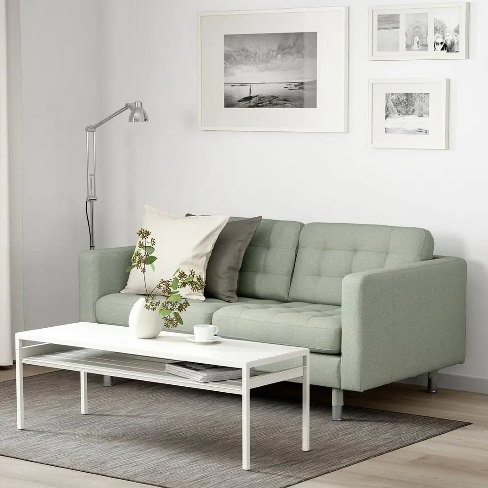 Canapea Ikea Landskrona/Gunnared 2 locuri/metal (Verde deschis)