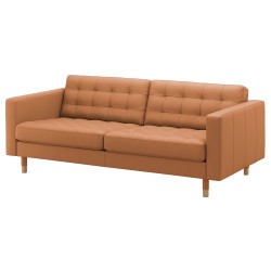 Canapea Ikea Landskrona/Grann/Bomstad 3 locuri/lemn (Maro-auriu) Thumb