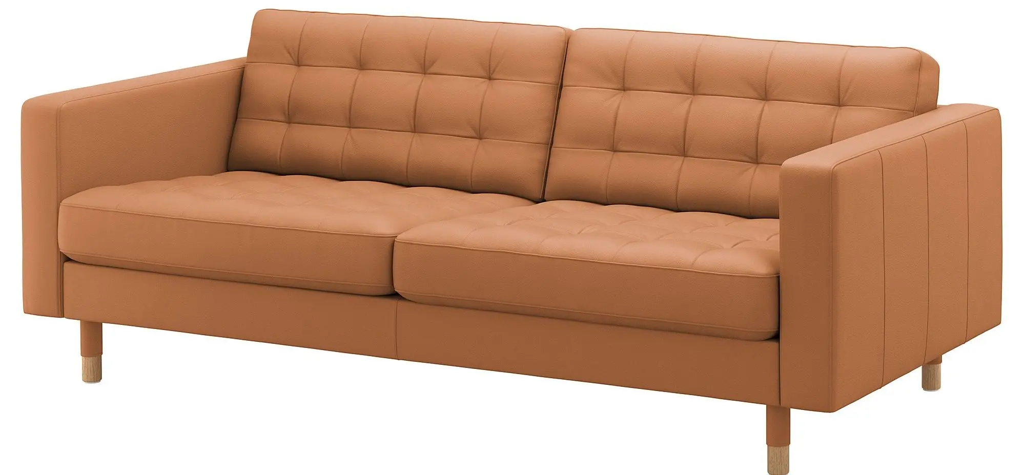 Canapea Ikea Landskrona/Grann/Bomstad 3 locuri/lemn (Maro-auriu) - 2