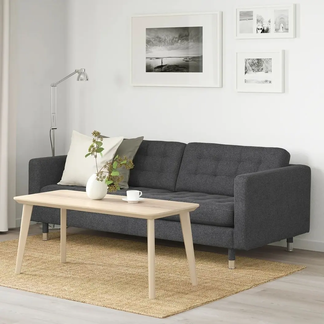 Canapea Ikea Landskrona/Gunnared 3 locuri/metal (Gri inchis)