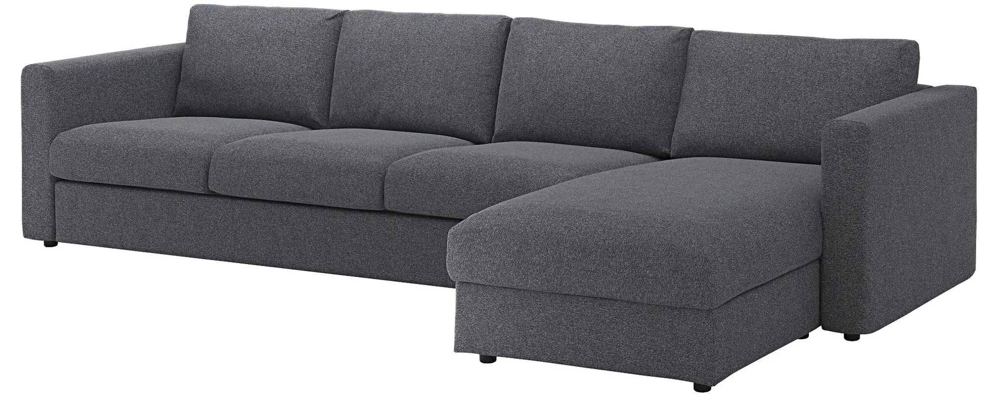 Canapea colt Ikea Vimle/Gunnared 4-locuri/sezlong (Gri mediu) - 2