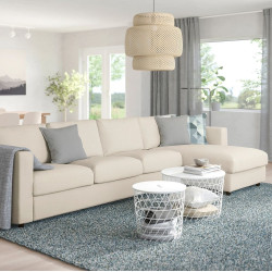 Canapea de colt Ikea Vimle/Gunnared 4 locuri/sezlong (Bej)