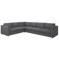 Canapea colt Ikea Vimle/Hallarp 5 locuri (Gri) Thumb