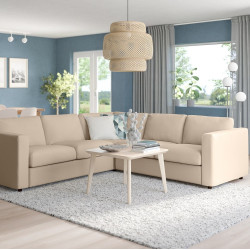 Canapea colt Ikea Vimle/Hallarp 4 locuri (Bej)
