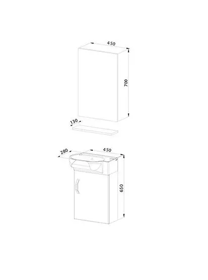 Oglinda Martat Pera 45 (White)