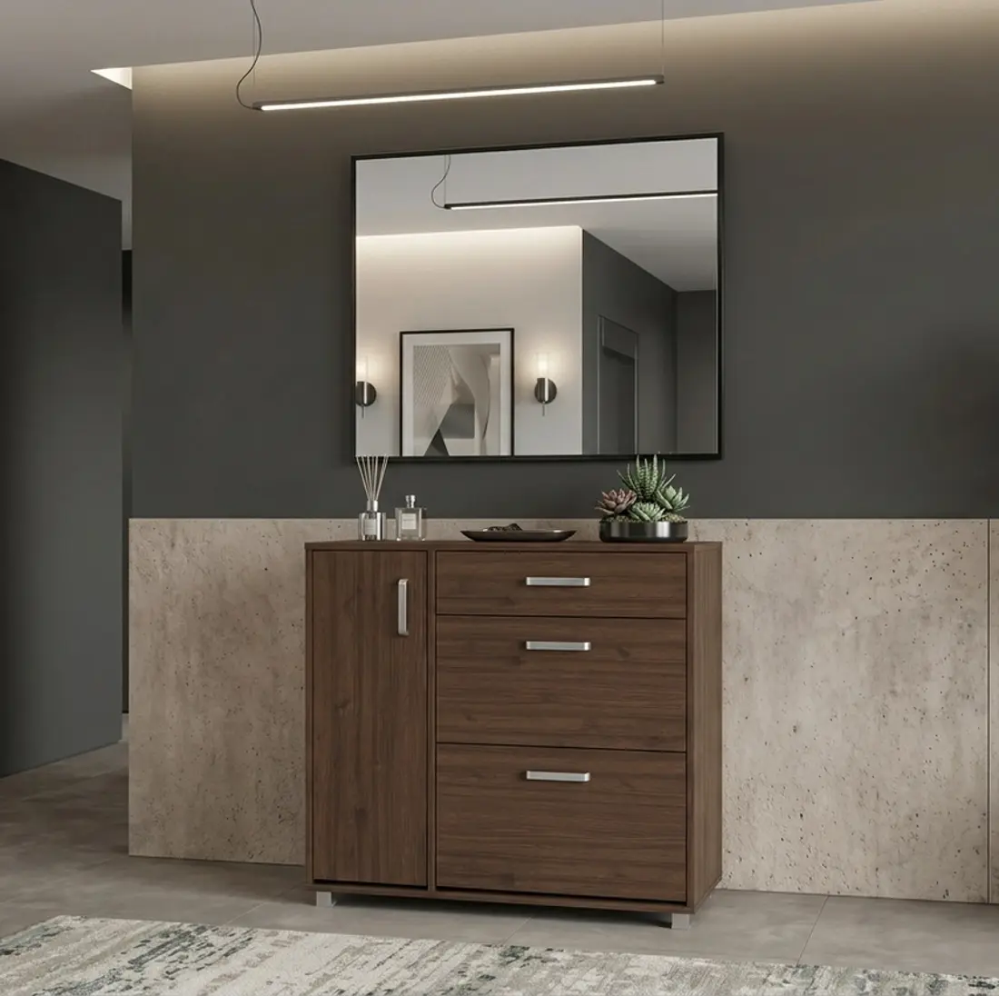 Тумба для обуви Fabrik Home Modul 5 (Орех Каменный)
