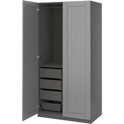 Dulap Ikea Pax/Gullaberg raft/bara/sertare/cosuri 100x60x201 (Gri inchis/Gri) Thumb