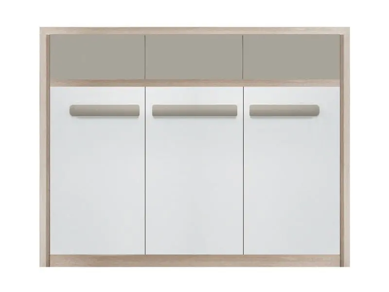 Tumba Fadome Roma Rom12 (White Gloss/Gray Matte/Elm)