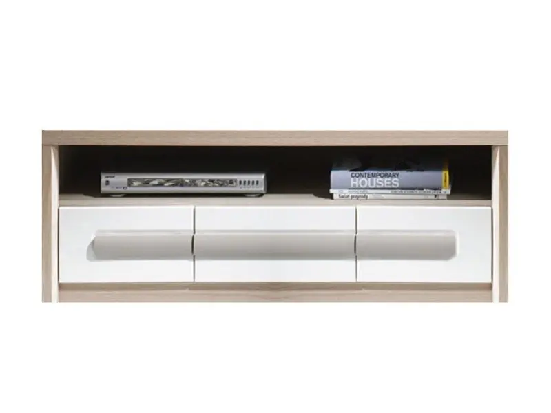 Tumba pentru TV Fadome Roma Rom4 (White Gloss/Elm)