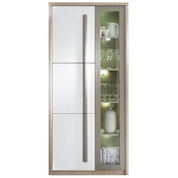 Витрина Fadome Roma Rom2 (White Gloss/Gray Matte/Elm)