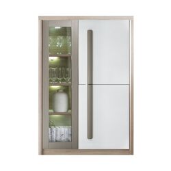 Витрина Fadome Roma Rom2a (White Gloss/Gray Matte/Elm)