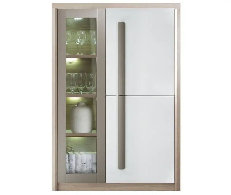 Витрина Fadome Roma Rom2a (White Gloss/Gray Matte/Elm)