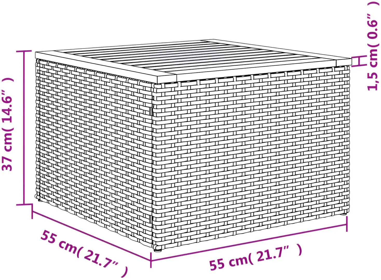 Set mobilier de grădină vidaXL 3224319 (Black)