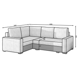 Canapea de colt Eltap Corona Monolith 29/Monolith 09 Right (Brown Dark/Brown Light) Thumb
