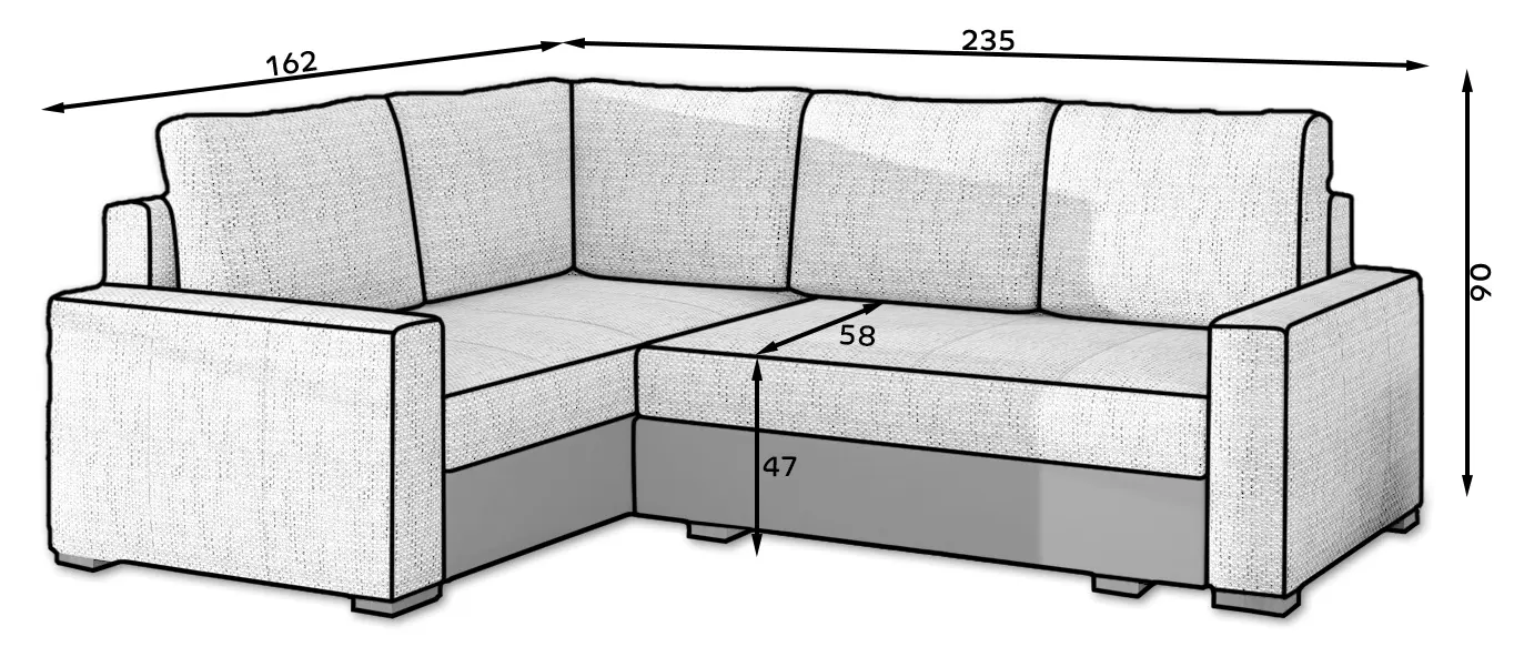 Canapea de colt Eltap Corona Monolith 29/Monolith 09 Right (Brown Dark/Brown Light) - 3