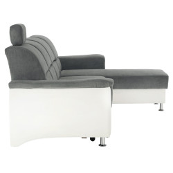 Canapea de colt extensibila Mobhaus Santiago Right (White/Gray) Thumb