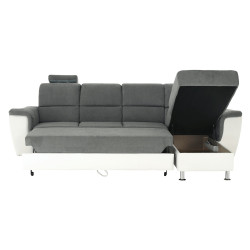 Canapea de colt extensibila Mobhaus Santiago Right (White/Gray) Thumb