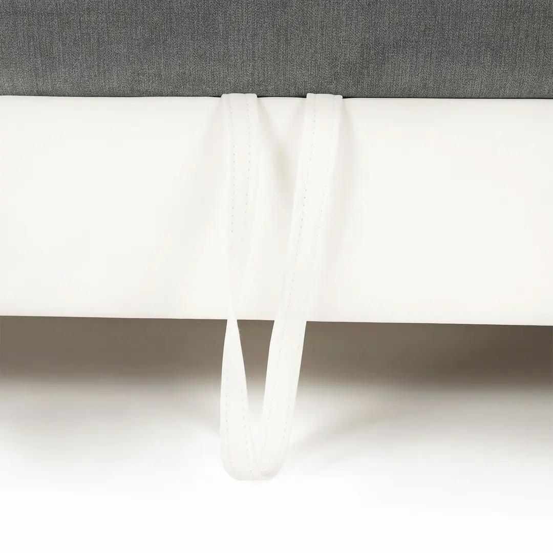 Canapea de colt extensibila Mobhaus Santiago Right (White/Gray)