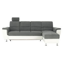 Canapea de colt extensibila Mobhaus Santiago Right (White/Gray) Thumb