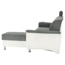 Canapea de colt extensibila Mobhaus Santiago Right (White/Gray) Thumb