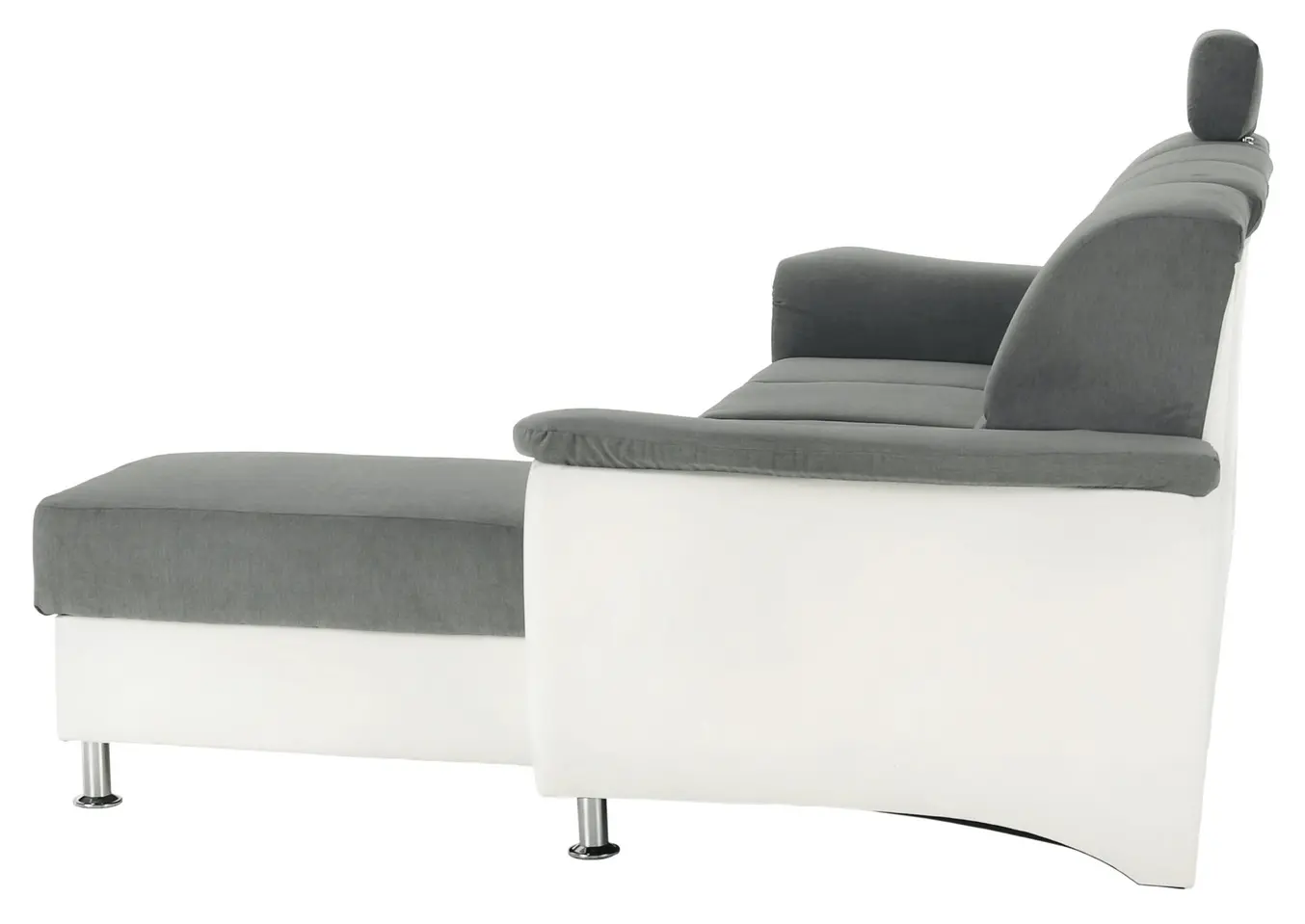 Canapea de colt extensibila Mobhaus Santiago Right (White/Gray)