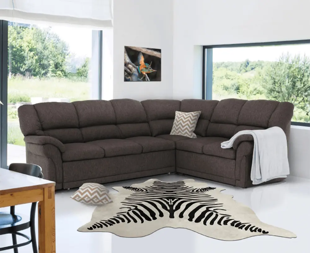 Canapea de colt extensibila Mobhaus Amelia Right (Brown)