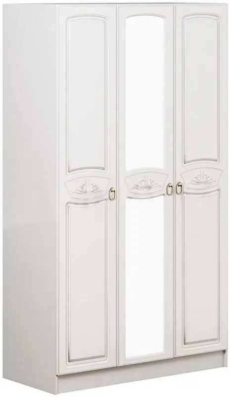 Dulap Mif Aleksandrina White Gloss/White (cu 3 usi)