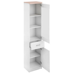 Пенал-витрина Tempo Kondela Topty Typ 03 1D1W1S (White/Sonoma Oak) Thumb