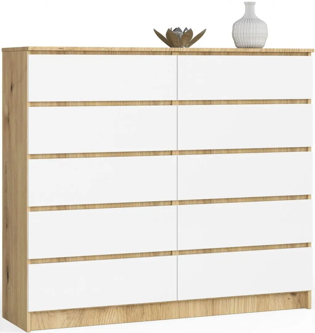 Comoda Akord K140 10SZ (Artisan Oak/White)