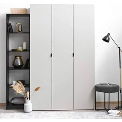 Шкаф Fabrik Home Hardy 1350 3Д (Белый/Светло-Серый Матовый)