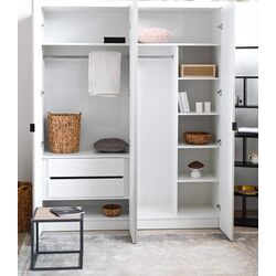 Шкаф Fabrik Home Hardy 1800 4Д (Белый/Светло-Серый Матовый) Thumb