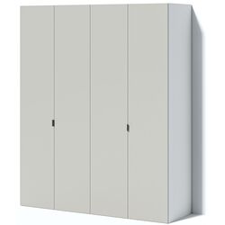 Шкаф Fabrik Home Hardy 1800 4Д (Белый/Светло-Серый Матовый) Thumb