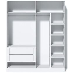 Шкаф Fabrik Home Hardy 1800 4Д (Белый/Светло-Серый Матовый) Thumb