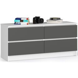Comoda Akord K120 4SZ (White/Graphite Gray) Thumb
